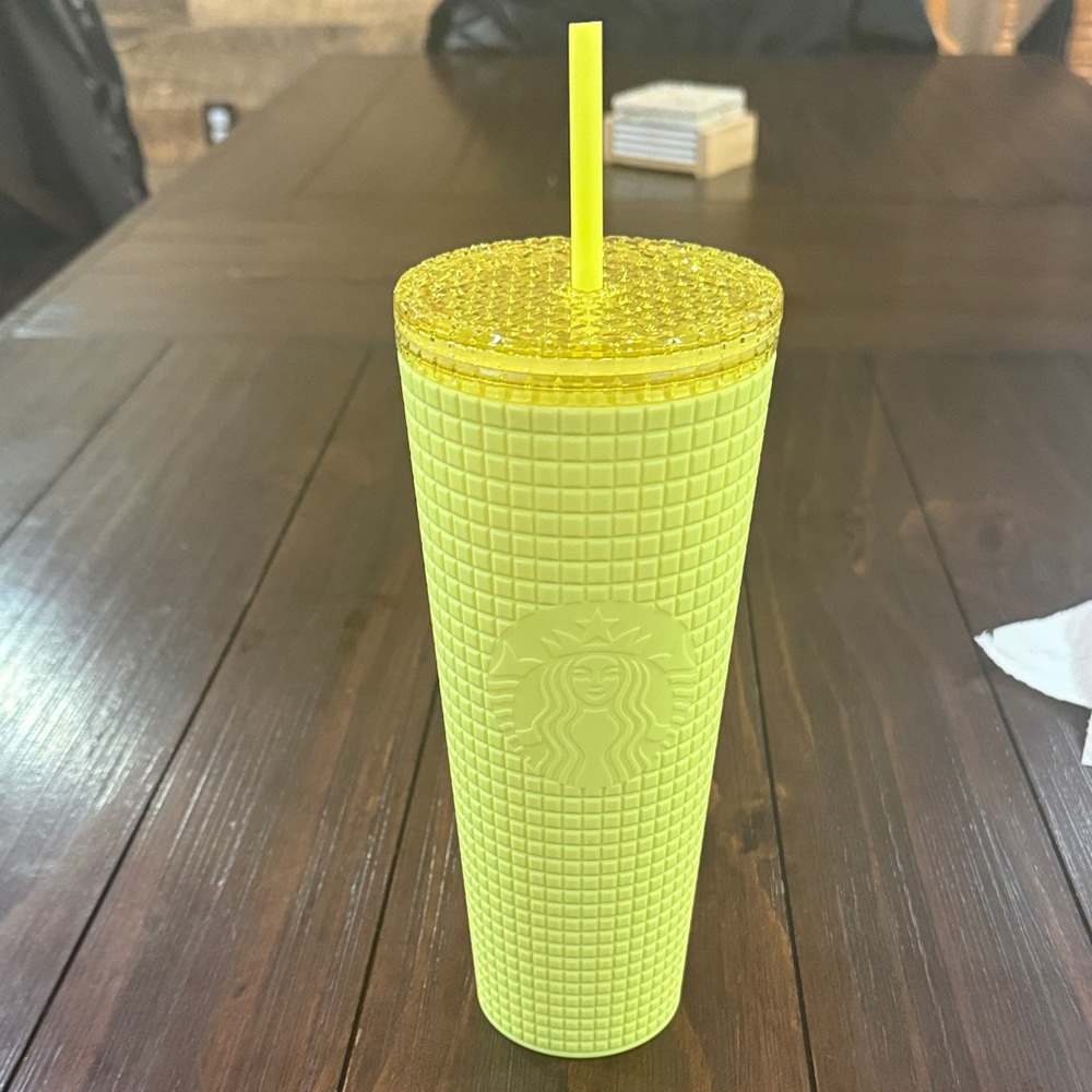 Starbucks Vibrant Yellow Textured Tumbler